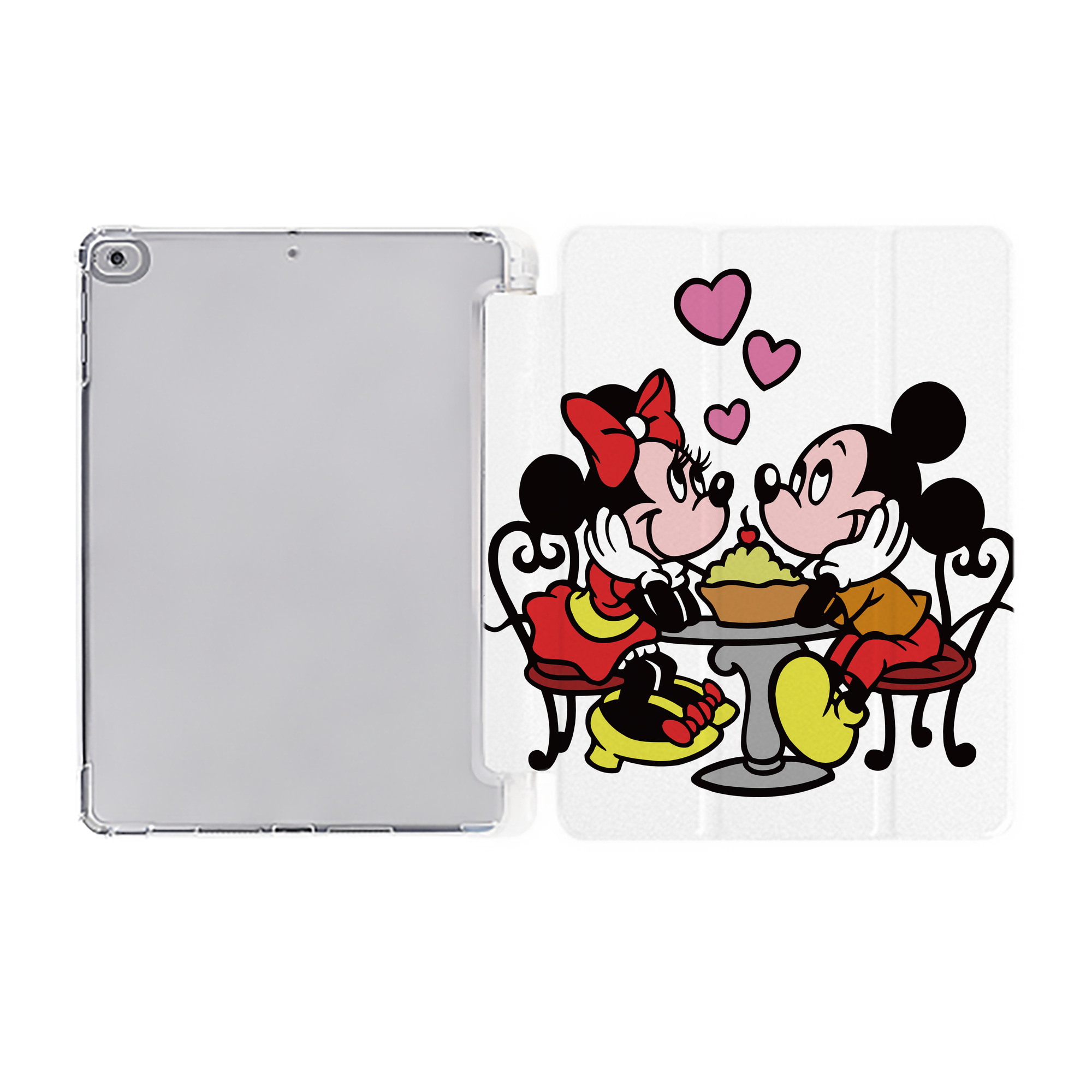 （画像用） ミッキーマウス Mickey Mouse IPad ケース ペン収納付き 三つ折りスタンド PUレザー×シリコン 対応機種9.5/10.5/10.9インチ